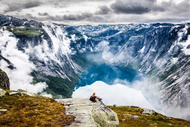 norway view over fjords at trolltunga sstk