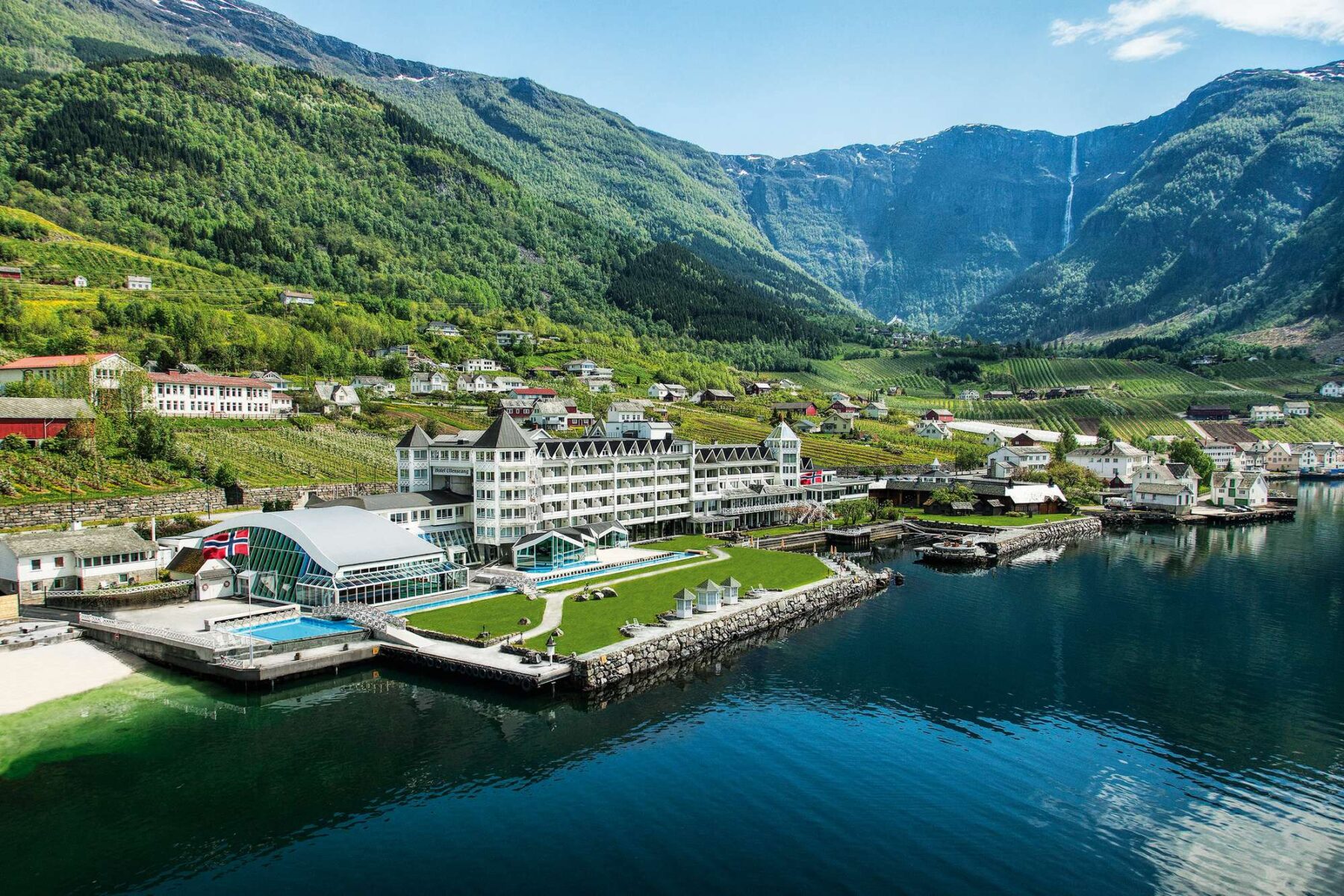 view of hotel ullensvang lofthus fjord norway