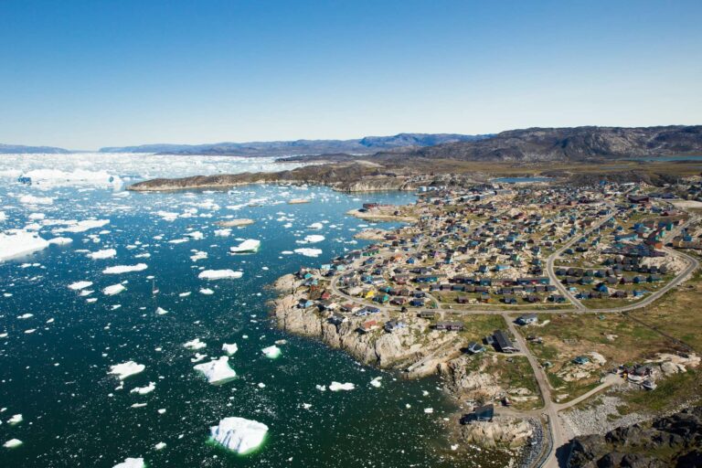 west greenland aerial view of ilulissat icefjord albexp