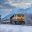 alaska railroad through winter landscape