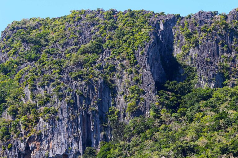 fiji limestone cliffs on sawa i lau island yasawas istk
