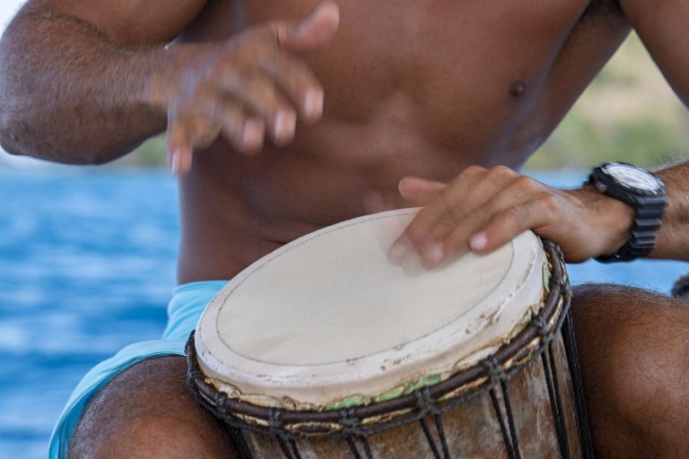 french polynesia traditional drumming astk