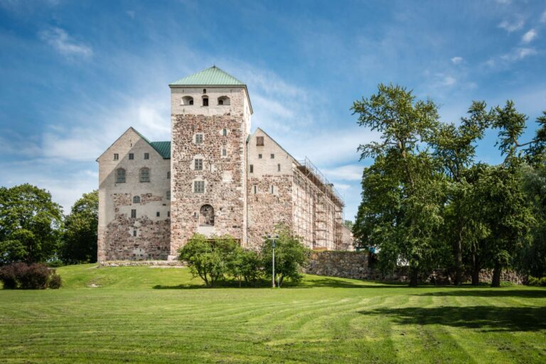 finland turku castle on sunny day astk