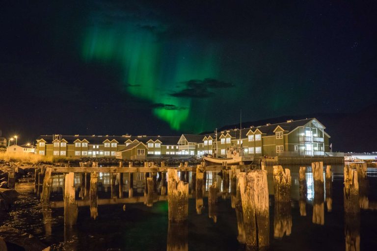 north iceland siglo hotel siglufjordur aurora overhead