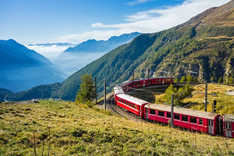 switzerland scenic rail journey in swiss alps astk