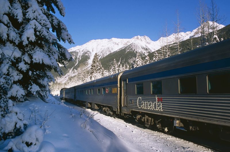 canada via rail the canadian winter