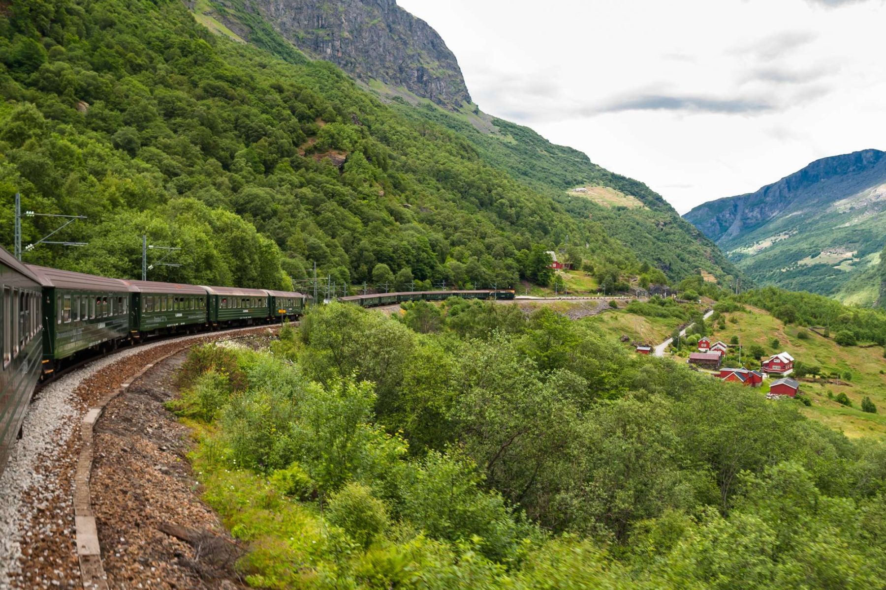 fjord norway flamsbana railway from myrdal flam istk