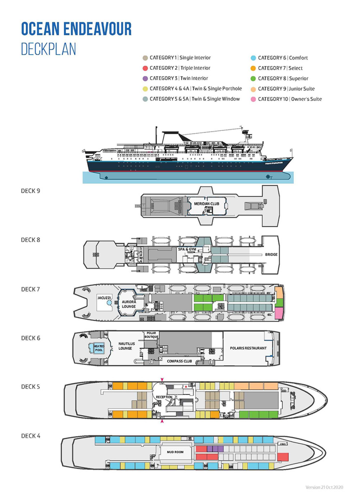 ocean endeavour deck plan 2022