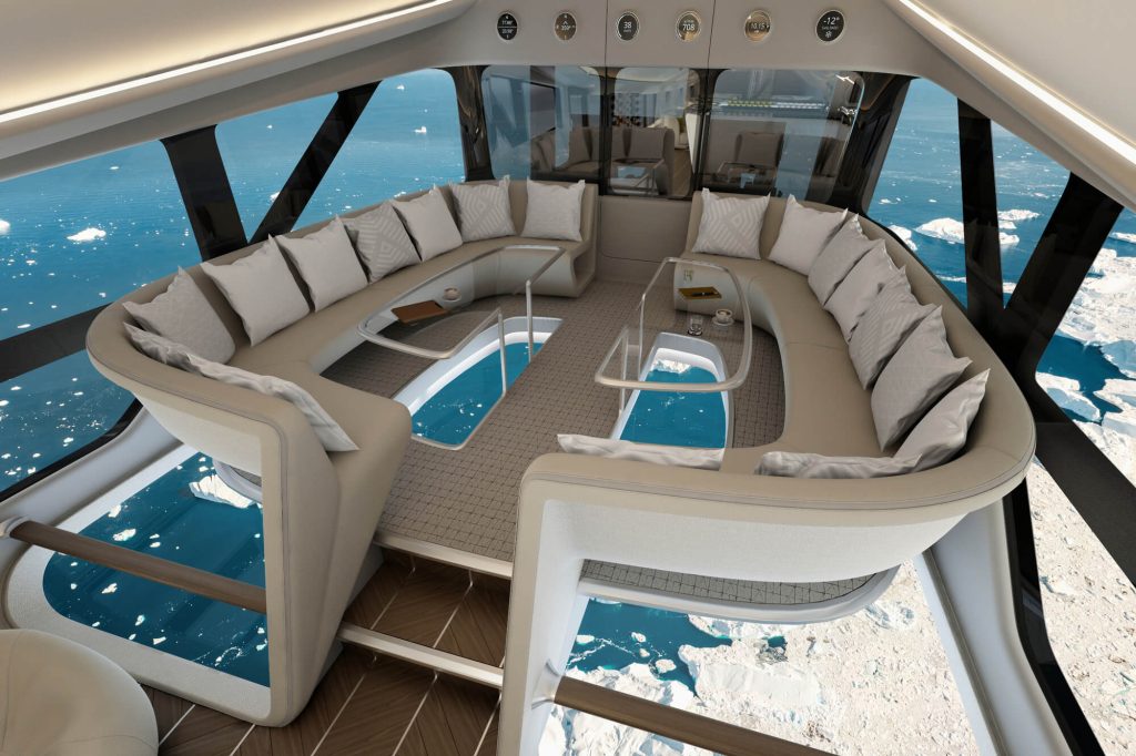 airship airlander interior lounge with a view