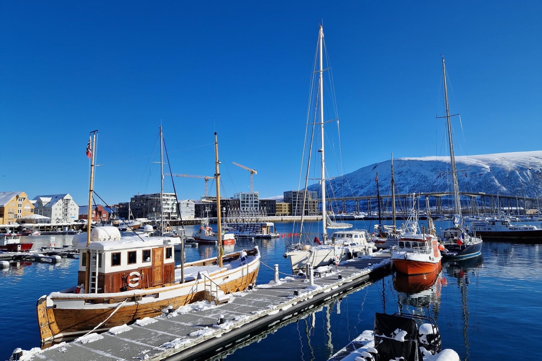 tromso harbour by day