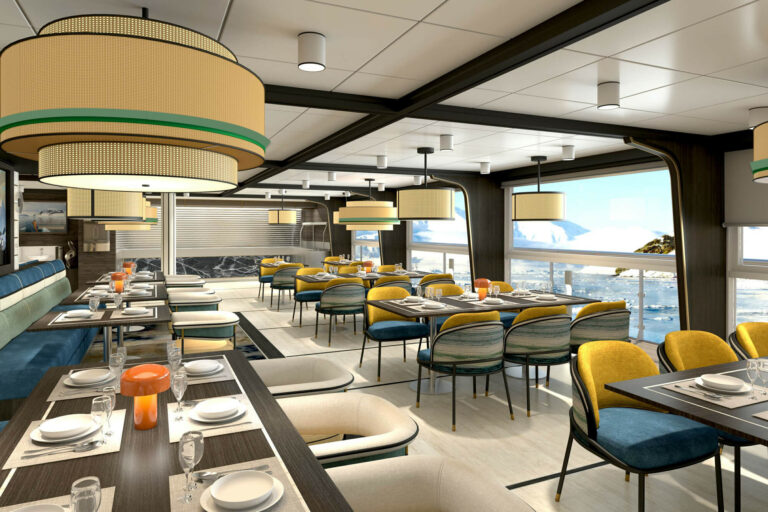 aurora-ae-expeditions-deck-8-restaurant-indoors-render-douglas-mawson-interior