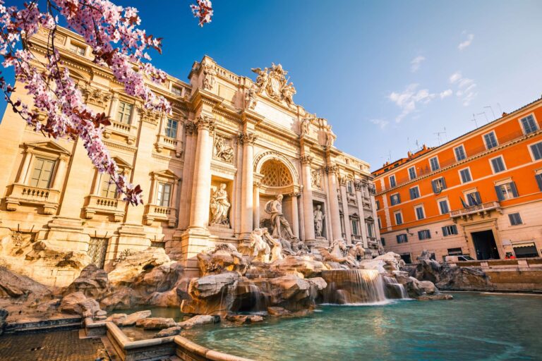 italy rome trevi fountain in spring istk
